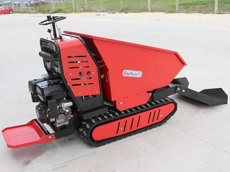 GeoTech-Pro Geoporter 550 DHS Hydro - Motocarriola cingolata cassone dumper idraulico 500Kg - Cambio idrostatico