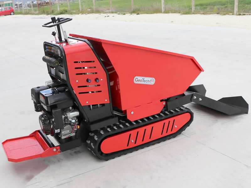 GeoTech-Pro Geoporter 550 DHS Hydro - Motocarriola cingolata cassone dumper idraulico 500Kg
