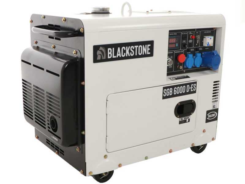 Blackstone SGB 6000 D-ES - Generatore di corrente diesel silenziato con AVR 5.3 kW - Continua 5 kW Monofase + ATS