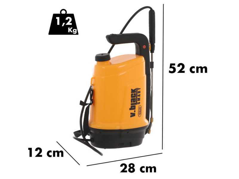 Volpi V-BLACK SMART - Pompa irroratrice elettrica a batteria - A spalla - 2 bar - 5L