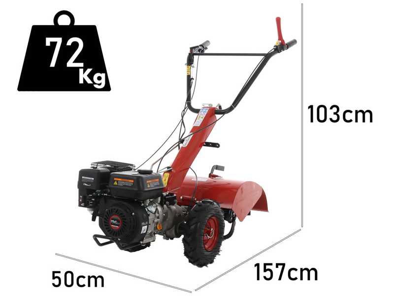 GeoTech-Pro MCT650 - Motocoltivatore benzina - Loncin G200F - 6.5HP