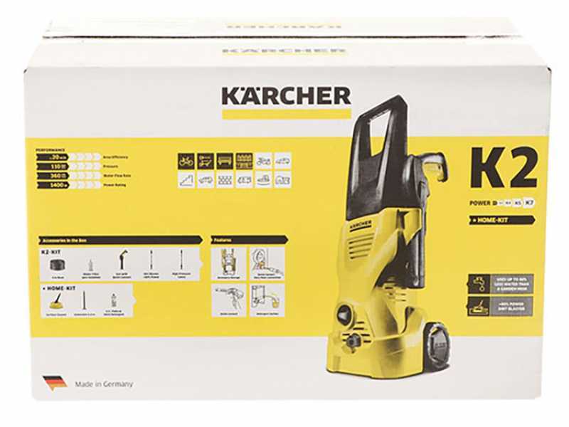 Karcher K2 Home Kit T150 - Idropulitrice elettrica ad acqua fredda  - Portata 360 L/h