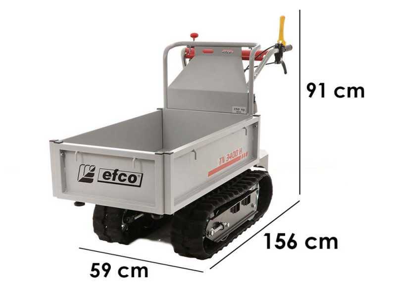 Efco TN 3400 H - Motocarriola cingolata cassone estensibile - Portata 350Kg