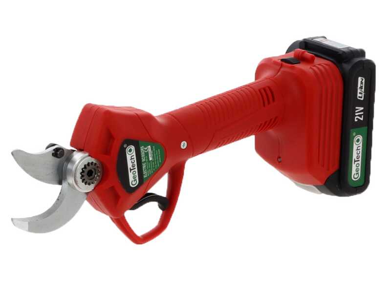 GeoTech MS 30 - Forbice elettrica da potatura - 2x 18V 2Ah - Diametro di taglio 30mm