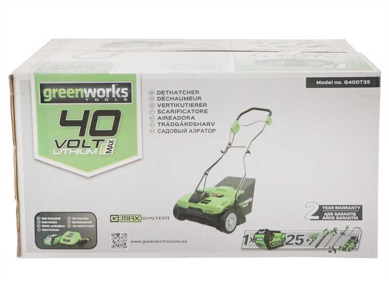 Greenworks G40DT35 - Arieggiatore a batteria - 40V - 4Ah