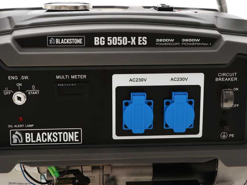 Blackstone BG 5050-X ES - Generatore di corrente con AVR 3.6 kw - Continua 3.2 kW Monofase