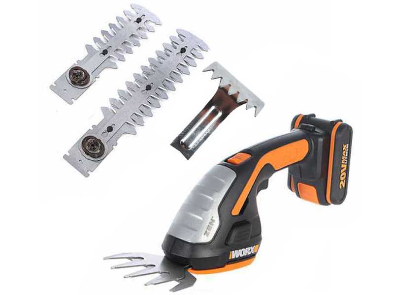 Worx WG801E - Forbice tagliaerba a batteria 4 in 1- tagliasiepi - 20V 2Ah