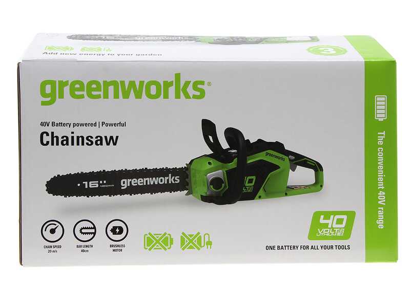 Greenworks GD40CS18 - Elettrosega a batteria 40V 4Ah - Lama da 40cm