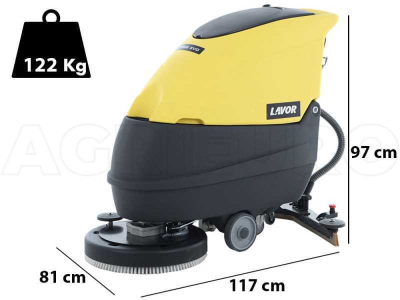 Lavor L5 50BT - Lavapavimenti a batteria senza fili - 3 in 1: lava asciuga e aspira
