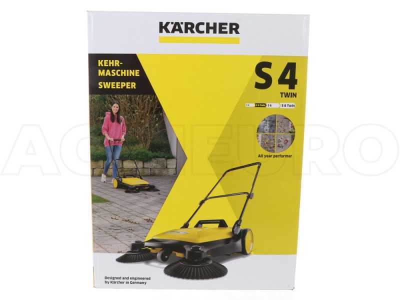 K&auml;rcher S 4 Twin - Spazzatrice manuale a spinta con cesto di raccolta
