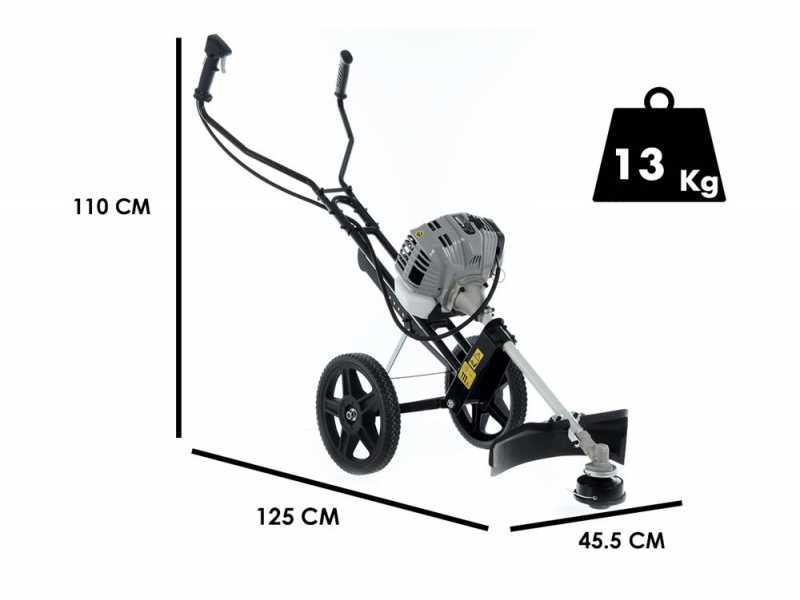 BlackStone BW-CUT 52 - Decespugliatore a ruote a miscela a spinta