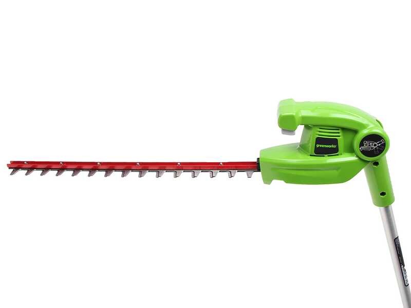 Greenworks G40PHA - Tagliasiepi su asta di prolunga telescopica elettrico orientabile - SENZA BATTERIE E CARICABATTERIE