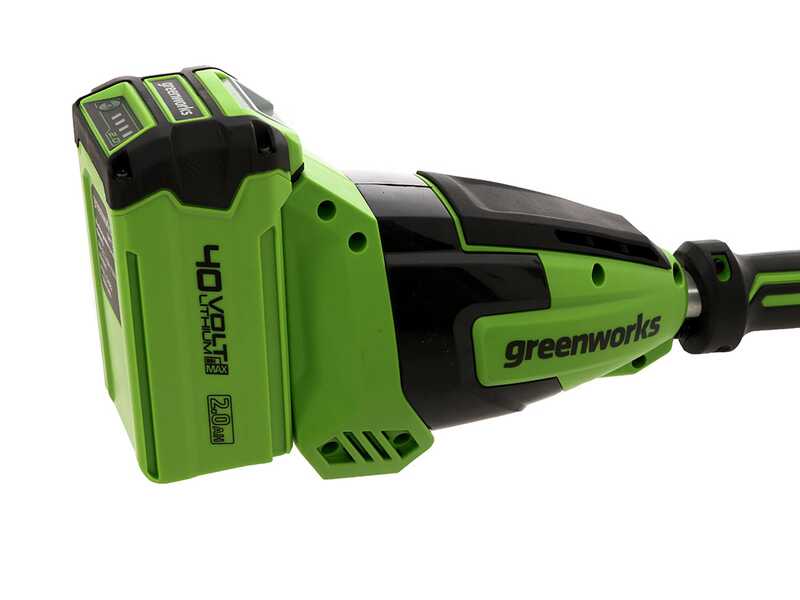 Greenworks G40PHA - Tagliasiepi su asta di prolunga elettrico orientabile - Batteria 40V/2Ah