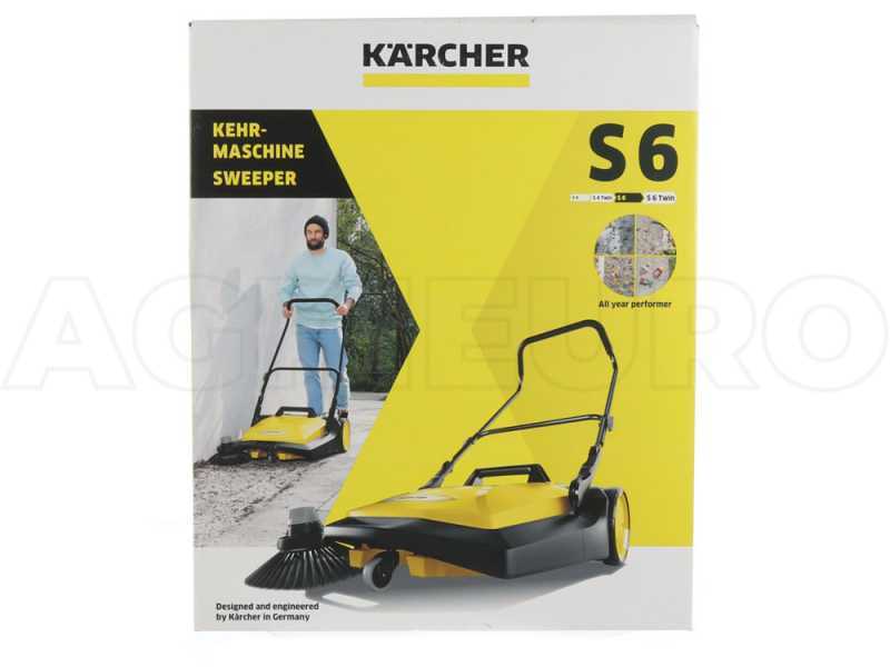 K&auml;rcher S 6 - Spazzatrice manuale a spinta con cesto di raccolta