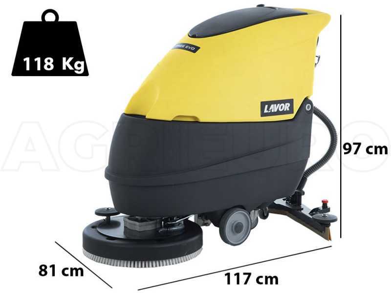 Lavor L5 50B - Lavapavimenti a batteria senza fili - 3 in 1: lava, asciuga e aspira