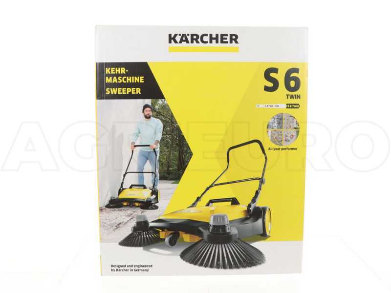 K&auml;rcher S 6 Twin - Spazzatrice manuale a spinta con cesto di raccolta