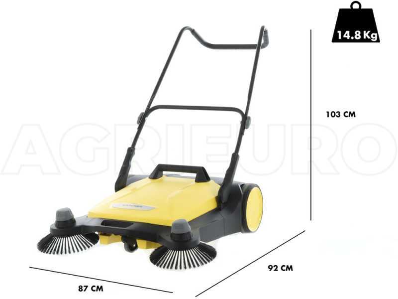 K&auml;rcher S 6 Twin - Spazzatrice manuale a spinta con cesto di raccolta