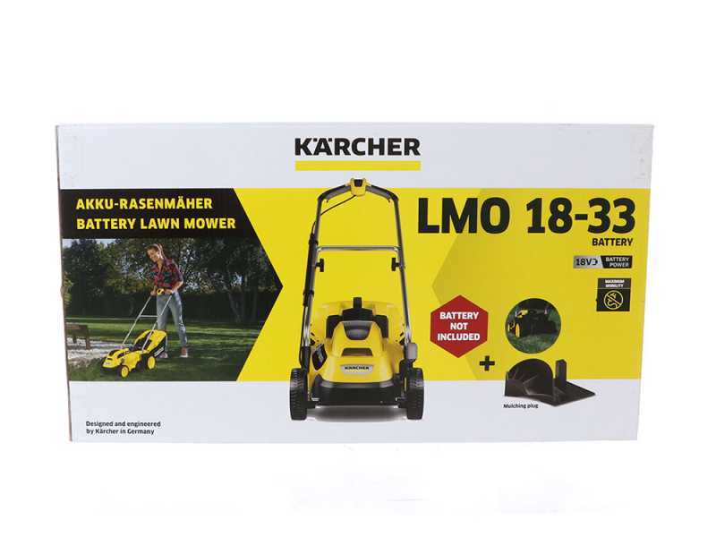 Karcher LMO 18-33 - Tagliaerba a batteria - 18V/2.5Ah - Taglio 33 cm