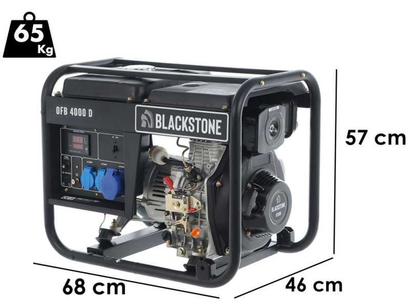 BlackStone OFB 4000 D - Generatore di corrente diesel con AVR 3.1 kW - Continua 2.8 kW Monofase