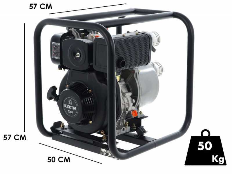 BlackStone BD 8000 - Motopompa diesel autoadescante - Raccordi 80 mm