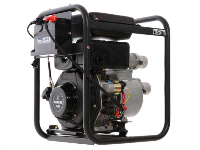 BlackStone BD 8000ES - Motopompa diesel avviamento elettrico - Raccordi 80 mm