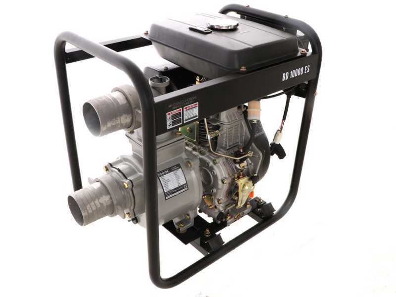 BlackStone BD 10000ES - Motopompa diesel avviamento elettronico - Raccordi 100 mm