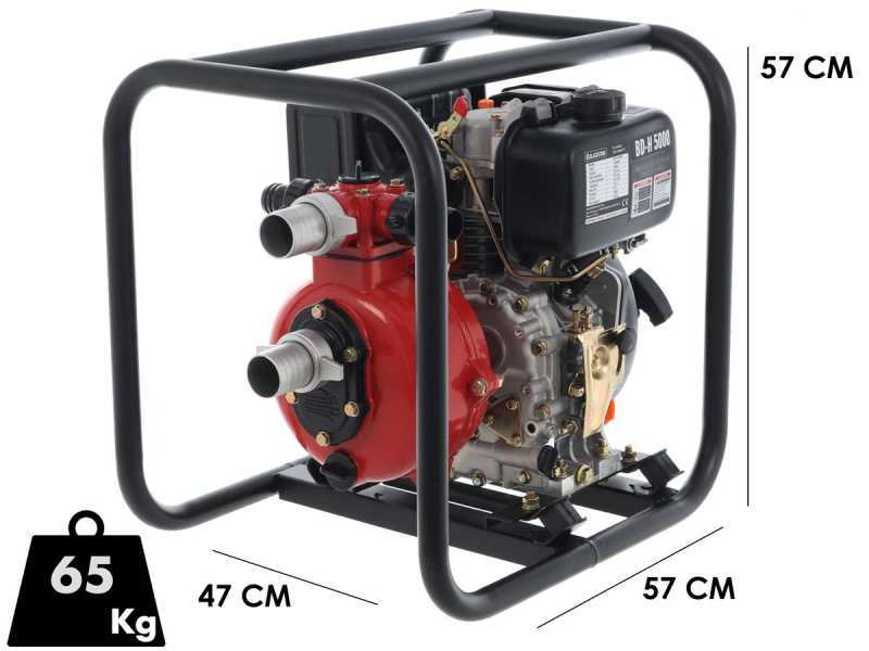 BlackStone BD-H 5000 - Motopompa diesel alta prevalenza - Raccordi 50 mm