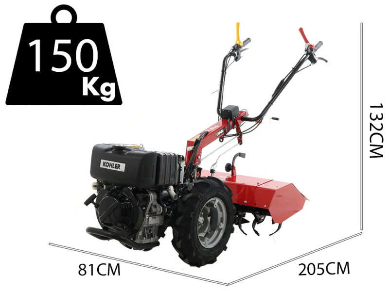 Ginko R710 EKO - Motocoltivatore diesel - Kohler KD15-440 - Avviamento elettrico