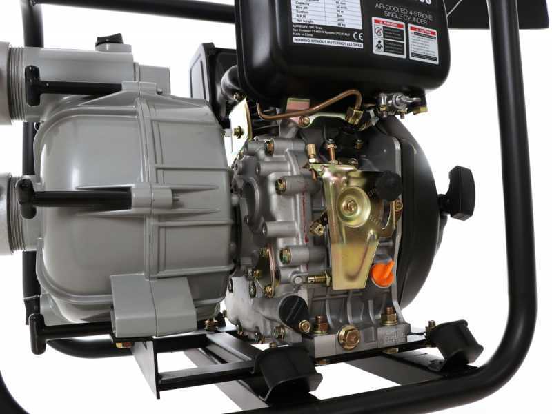 BlackStone BD-T 8000 - Motopompa diesel per acque nere sporche - Raccordi 80 mm