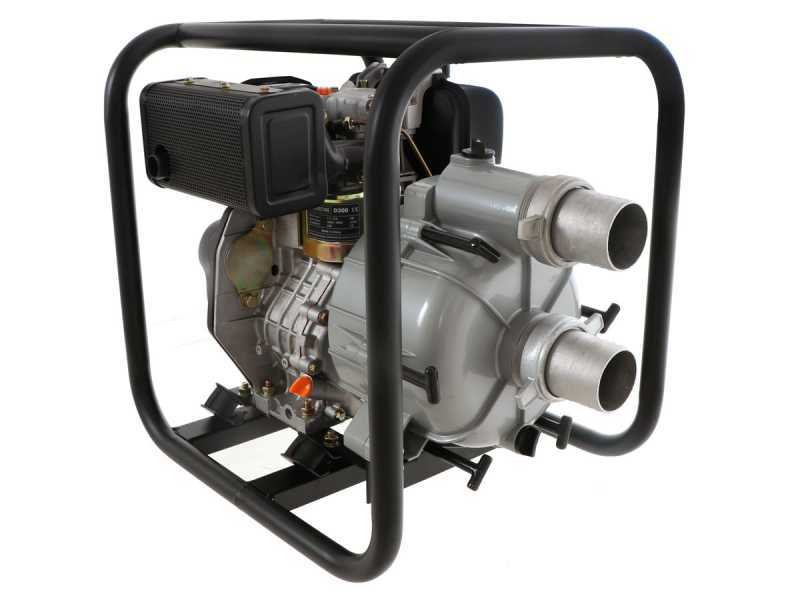 BlackStone BD-T 8000 - Motopompa diesel per acque nere sporche - Raccordi 80 mm