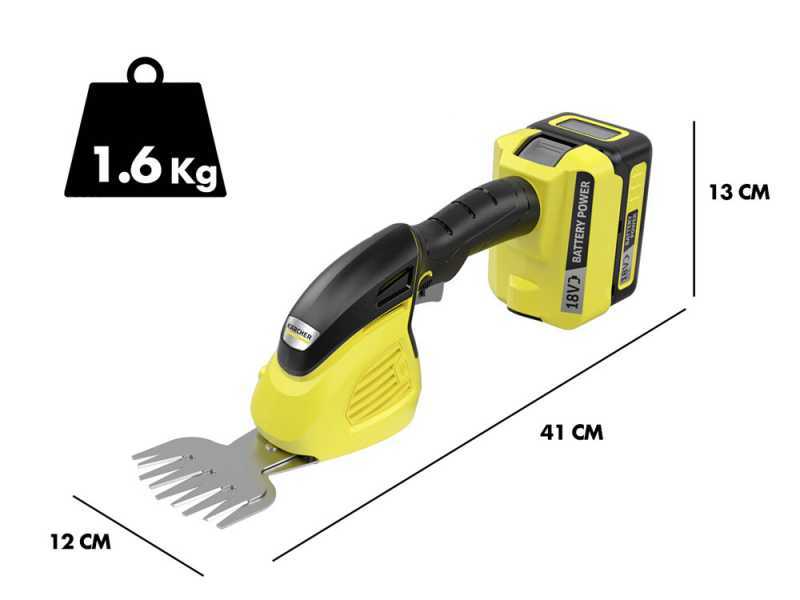 Karcher GSH 18-20 - Forbice tagliaerba a batteria - SENZA BATTERIE E CARICABATTERIE