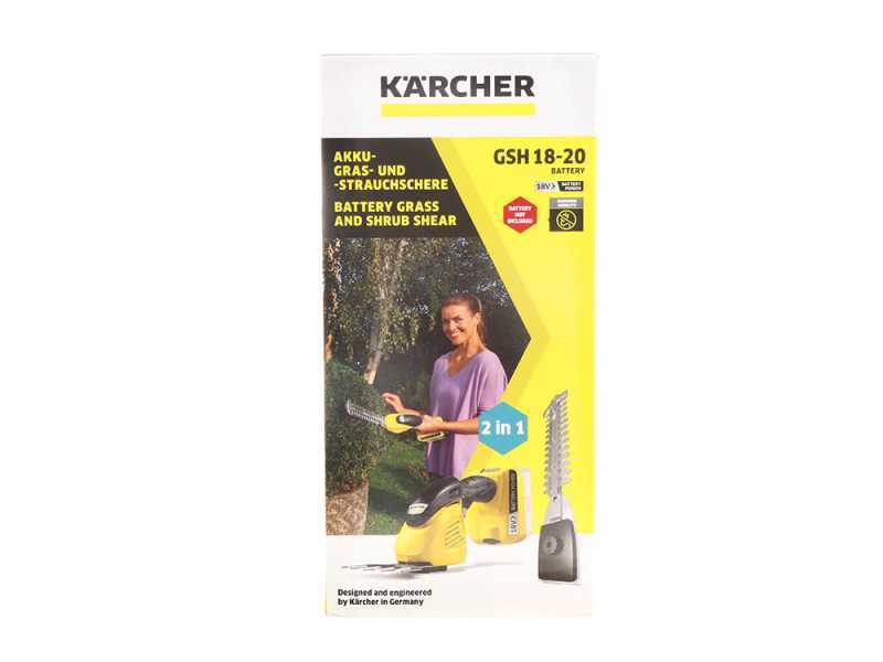 Karcher GSH 18-20 - Forbice tagliaerba a batteria - SENZA BATTERIE E CARICABATTERIE