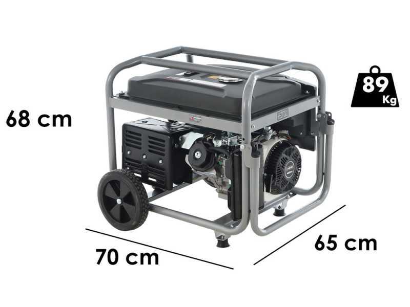 BlackStone BG 9050 - Generatore di corrente carrellato a benzina con AVR 6.6 kW - Continua 6 kW Full-Power