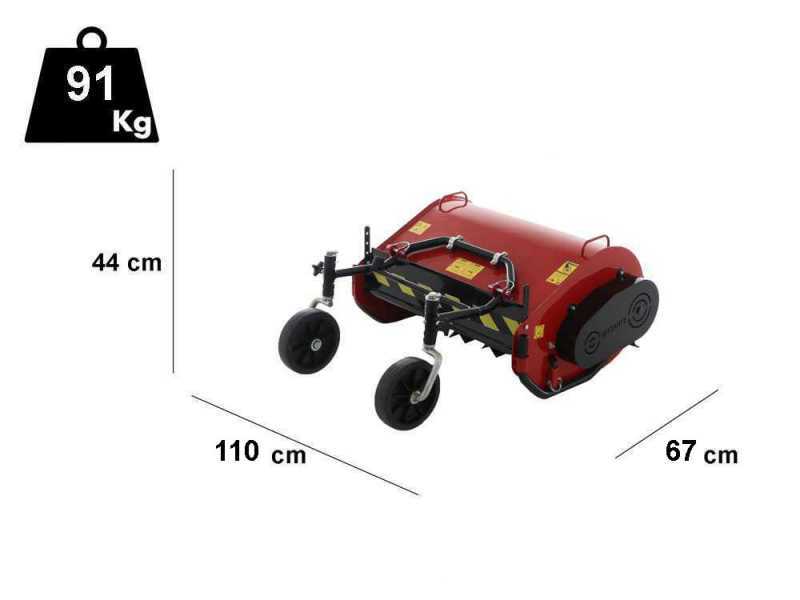 Trincia serie pesante cm 100 per motocoltivatore a 2 ruote minimo 15 HP