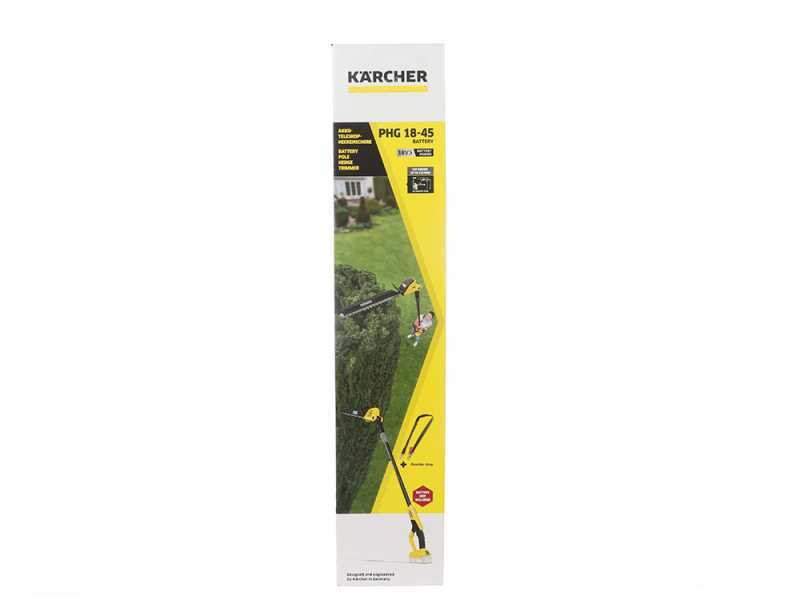 Karcher PHG 18-45 - Tagliasiepi su asta di prolunga telescopica a batteria 18V/2.5Ah