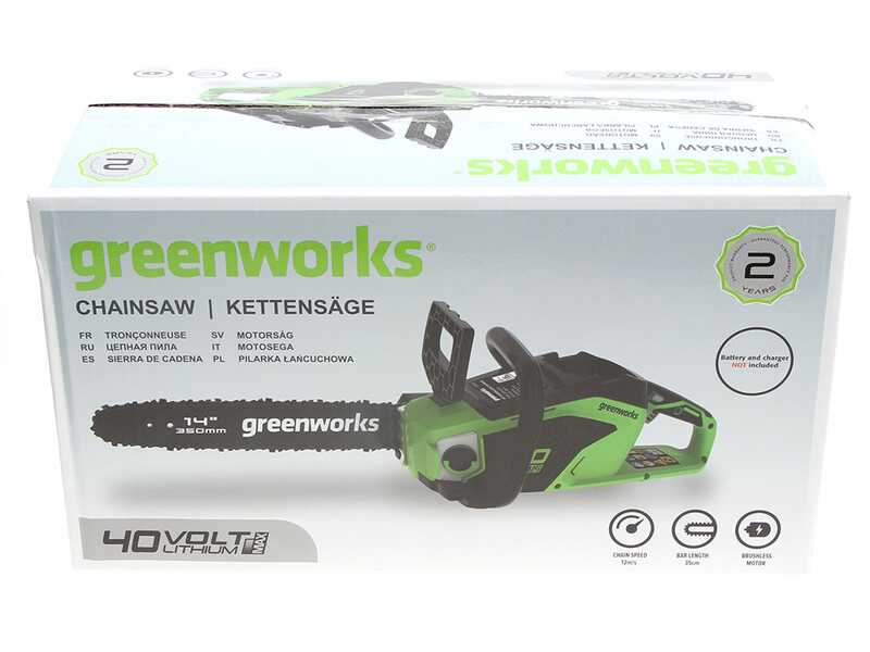 Greenworks GD40CS15 - Elettrosega a batteria 40V - Lama da 35cm