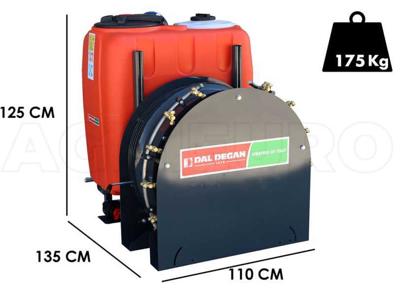 Dal Degan VOLKAN 300L - Atomizzatore portato con attacco a trattore per irrorazione - pompa APS 51