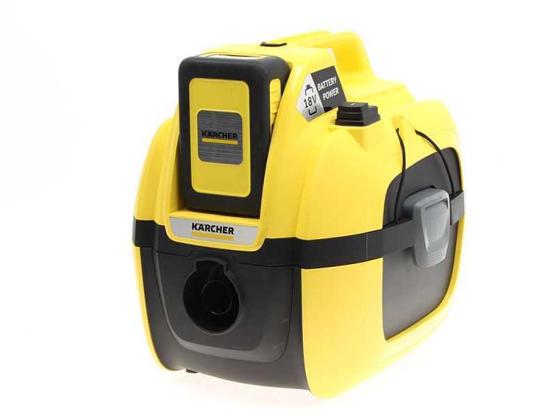 Karcher WD 1 - Aspirapolvere multiuso a batteria 18 V - solidi liquidi e soffiatore