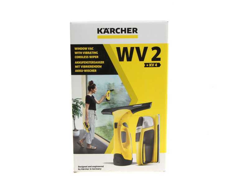 Lavavetri elettrico a batteria Karcher WV 2 + tergicristallo KV 4 - aspiragocce e lavavetri