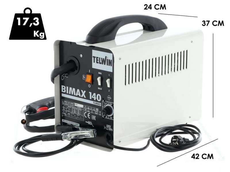 Saldatrice a filo Telwin Bimax 140 Turbo 230V -  per NO GAS-MIG-MAG-BRAZING