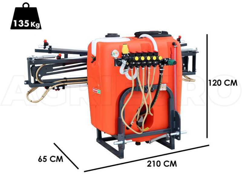 Dal Degan MANDA 300L - Gruppo botte per diserbo a trattore - Serbatoio 300L - Barra 10m - Pompa BP 60K