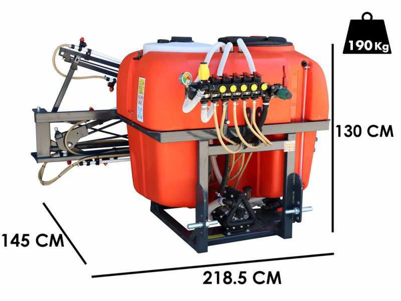 Dal Degan MANDA EXTRA 400L - Gruppo botte per diserbo a trattore - Barra da diserbo 12m - Pompa Comet BP 125K