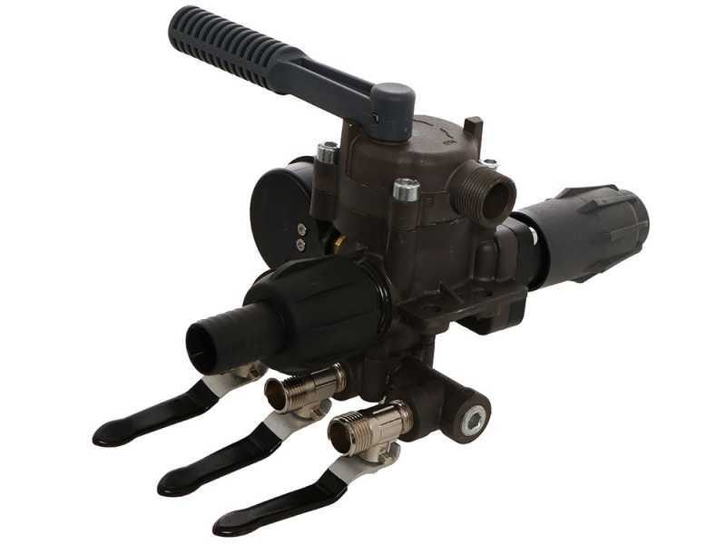 Gruppo di comando Comet HPR 2 a 3 vie 150 l/min regolazione pressione alta, media e bassa pressione