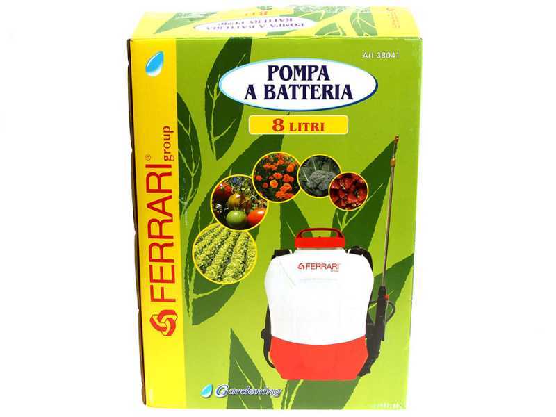 Ferrari Group 8L - Pompa irroratrice a zaino con batteria al litio - 12V - 4Ah