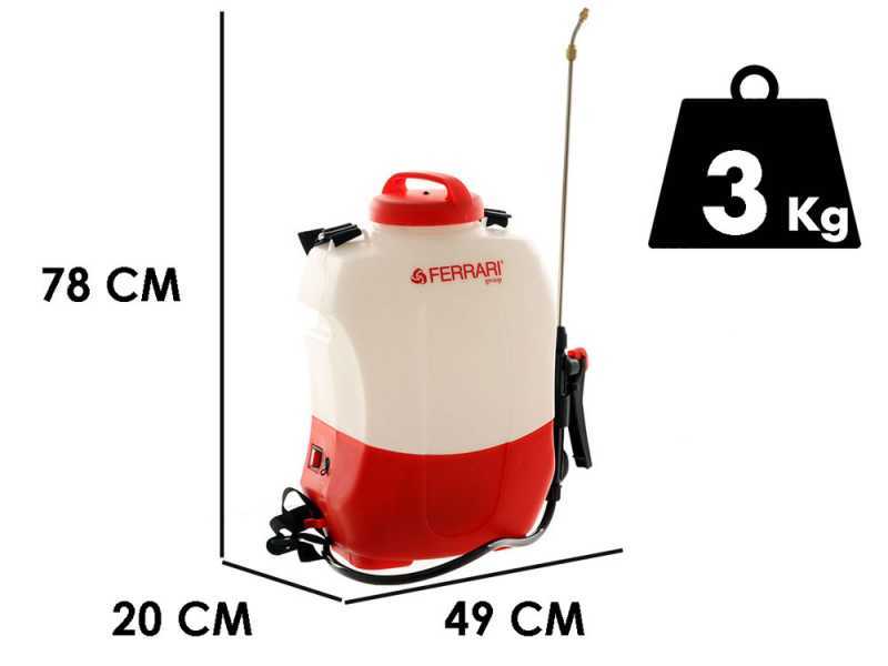 Ferrari Group 8L - Pompa irroratrice a zaino con batteria al litio - 12V - 4Ah