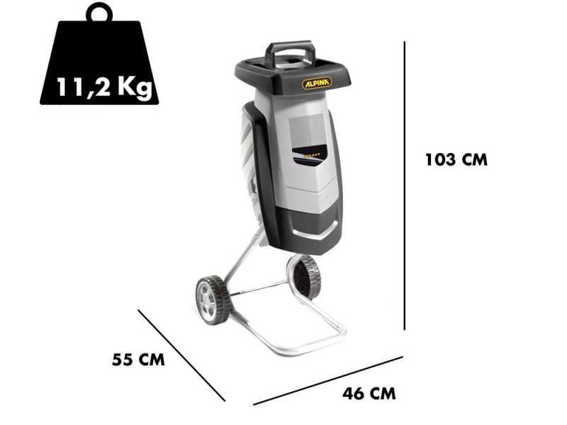 Alpina ACH 2.2 - Biotrituratore elettrico - con sacco di raccolta e lame reversibili