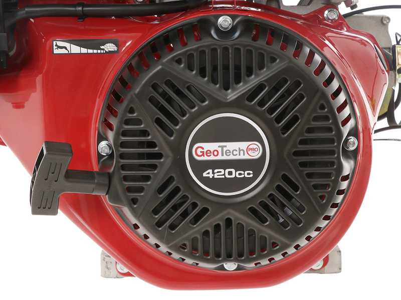 Motore a scoppio GeoTech-Pro 420 cc ad albero orizzontale - Avviamento elettrico