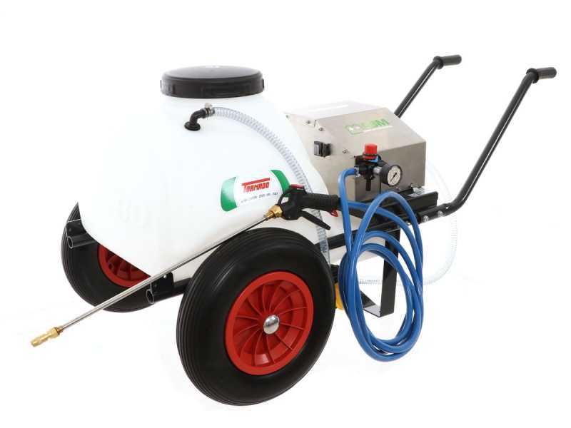 Kit pompa a batteria per irrorazione e carrello e serbatoio 80L - Pompa Comet CBM1500HP