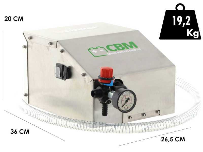 Kit pompa a batteria per irrorazione e carrello e serbatoio 80L - Pompa Comet CBM1500HP