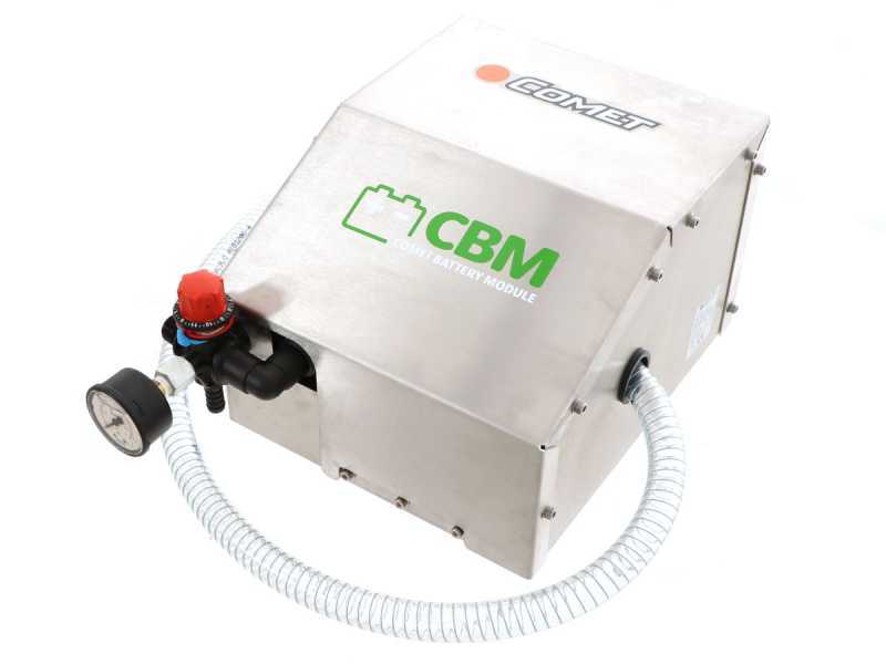 Kit pompa a batteria per irrorazione e carrello e serbatoio 80L - Pompa Comet CBM1500HP